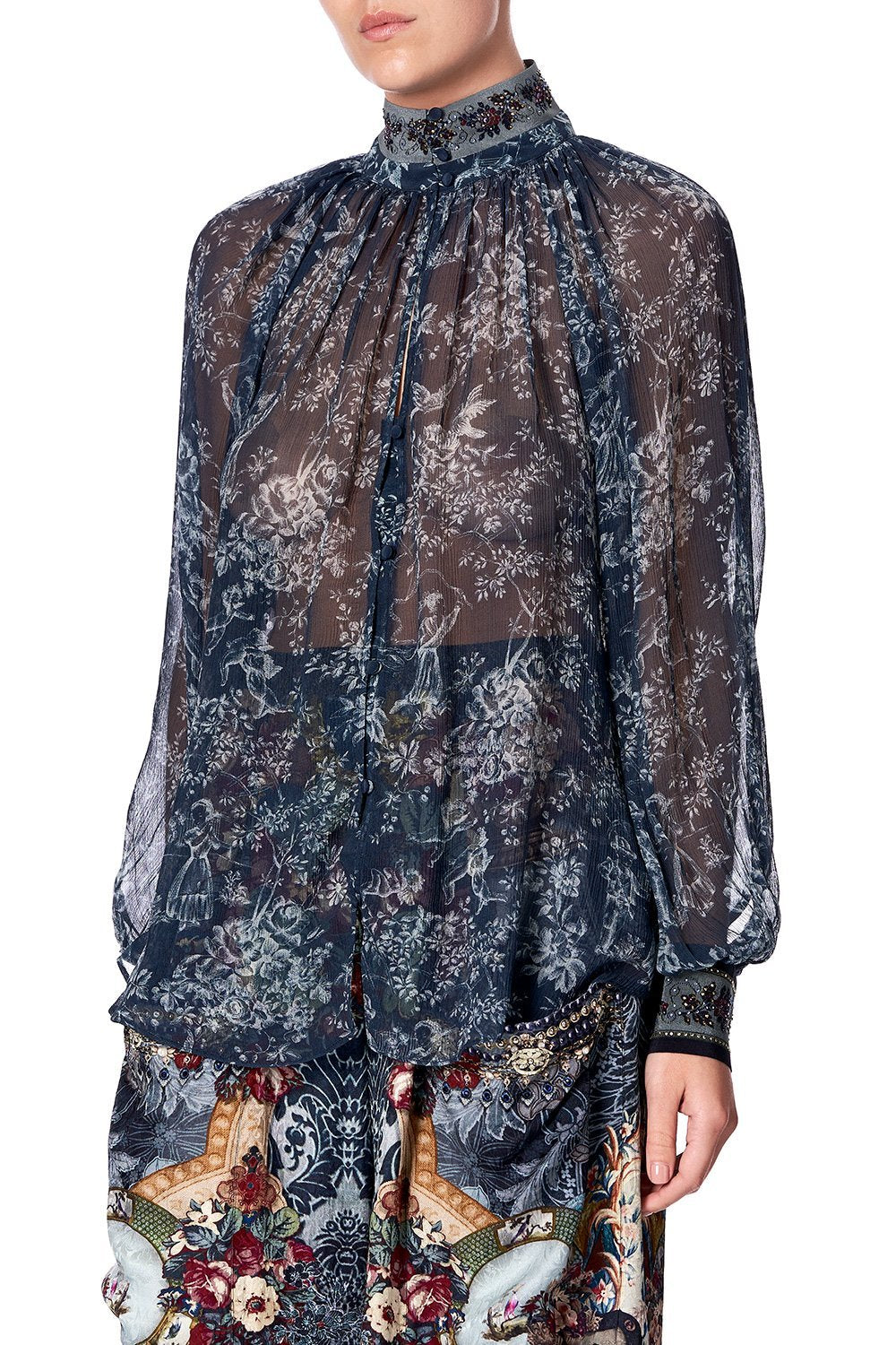 RAGLAN BUTTON UP SHIRT HOTEL BOHEME