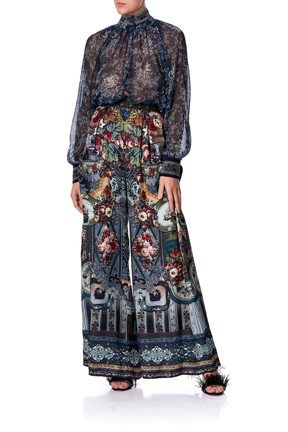 WIDE LEG TROUSER WITH FRONT POCKETS HOTEL BOHEME