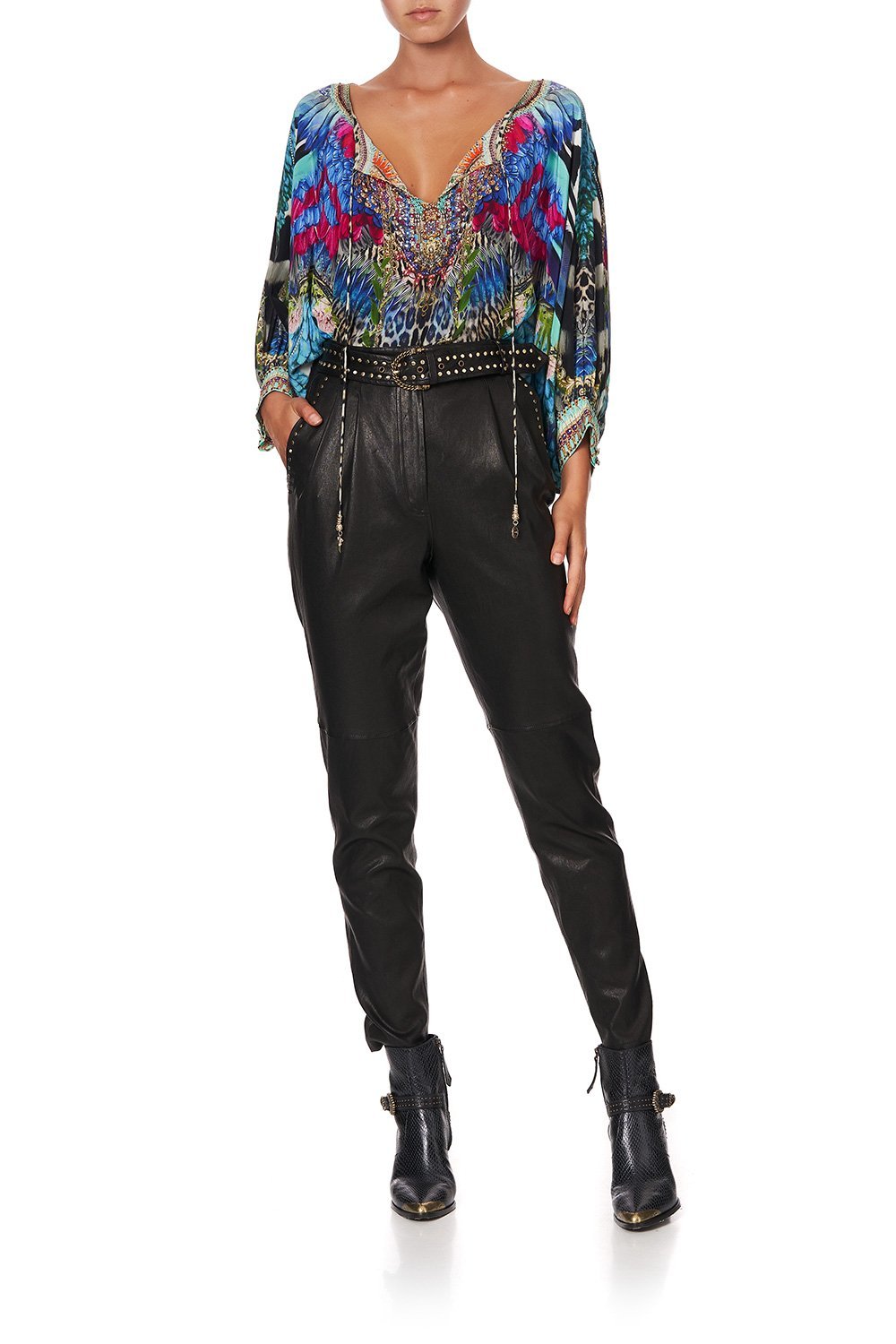 RAGLAN SLEEVE BLOUSE WITH CUFF CAFE NAIROBI