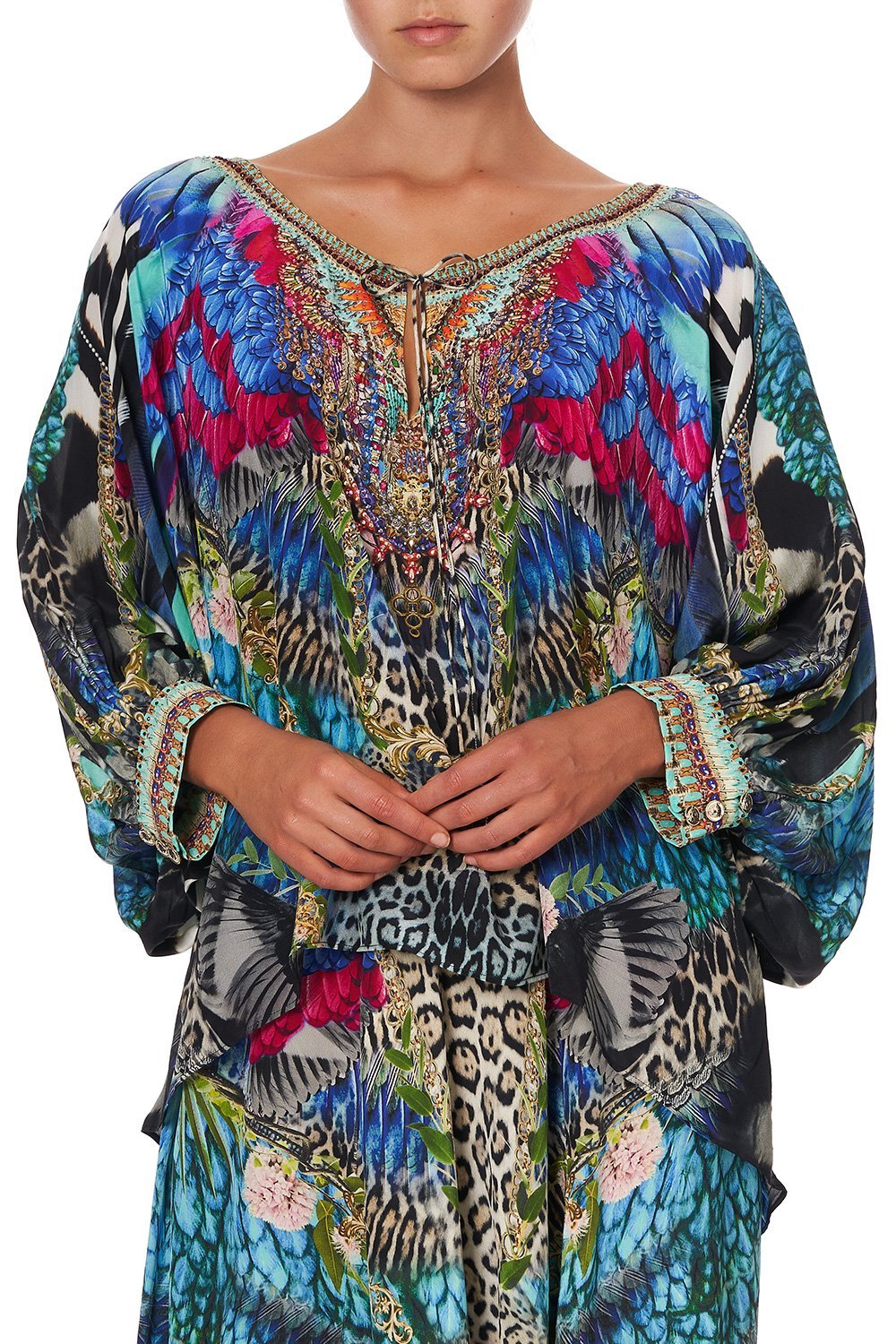 RAGLAN SLEEVE BLOUSE WITH CUFF CAFE NAIROBI