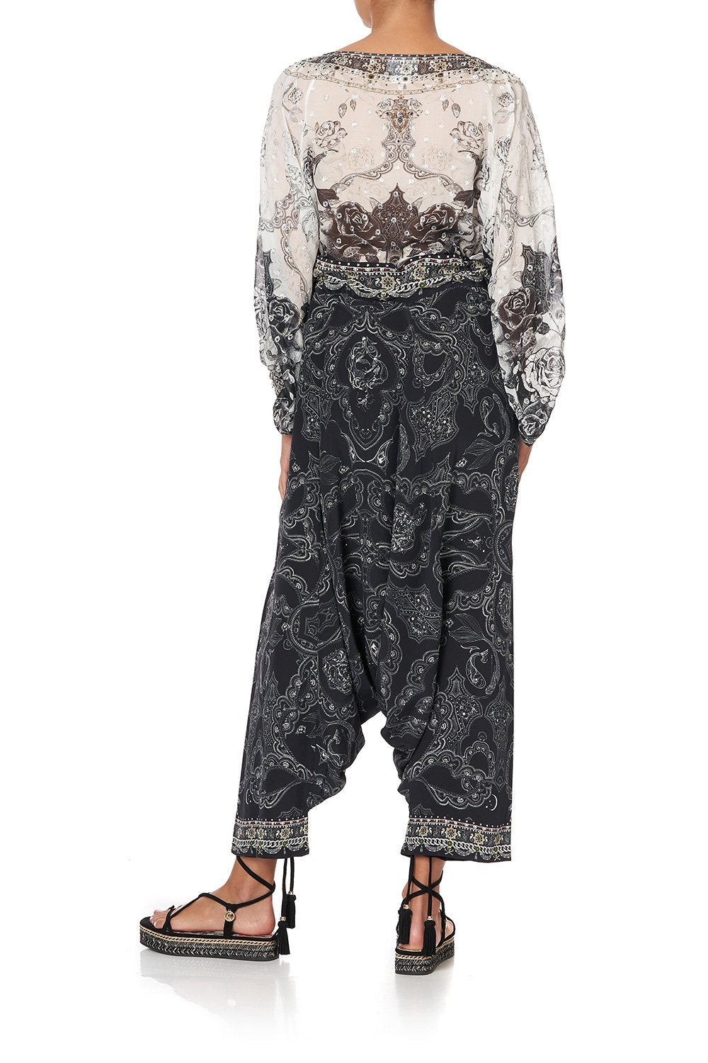 RAGLAN SLEEVE BLOUSE WITH CUFF MIDNIGHT PEARL