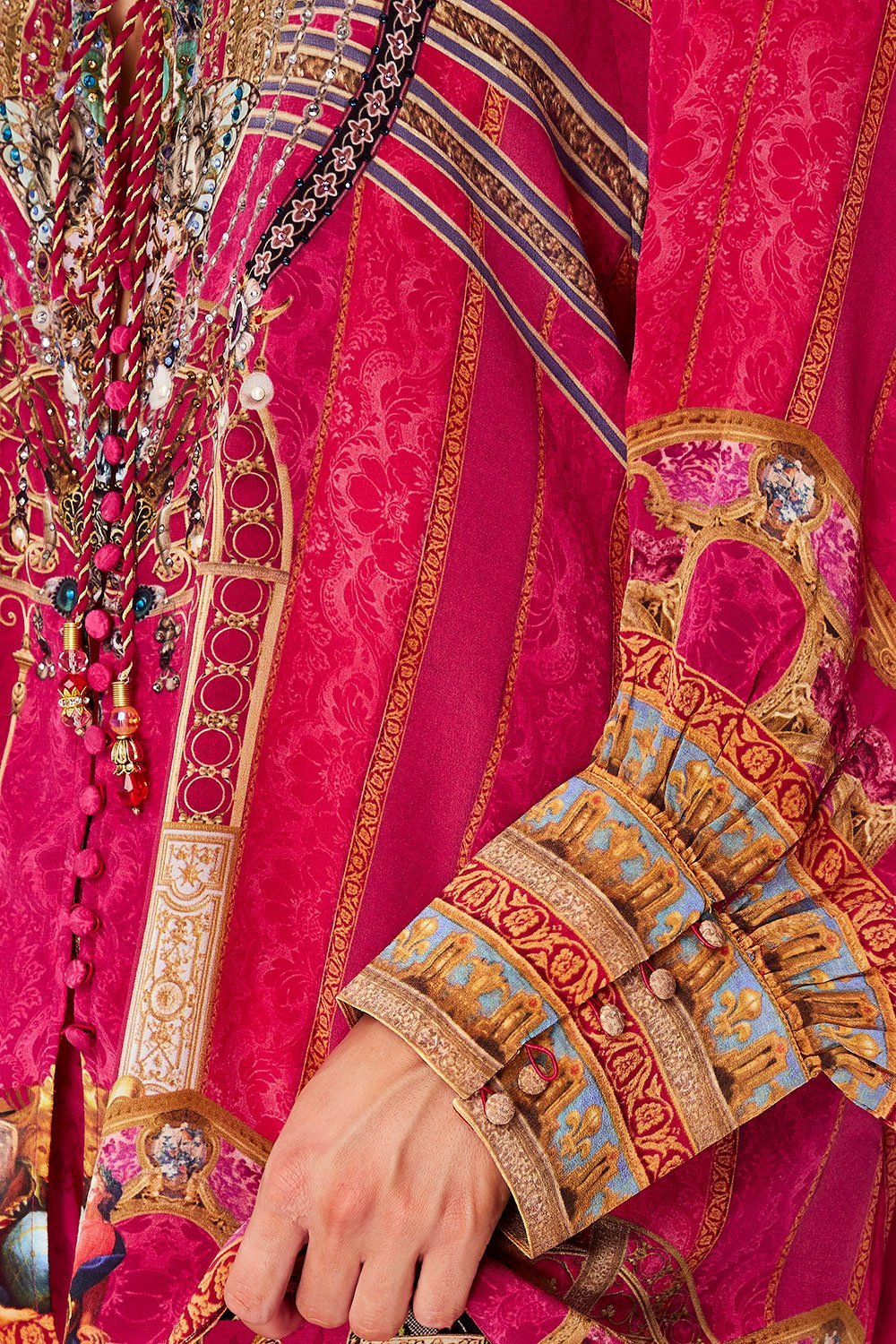 CAMILLA RAGLAN SLEEVE BUTTON UP TOP LOUNGE HOUR