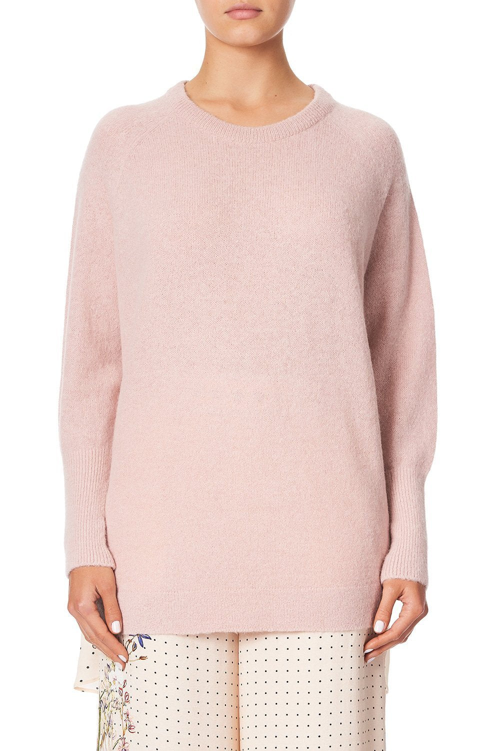 RAGLAN SLEEVE JUMPER WITH PRINT BACK KINDRED SKIES