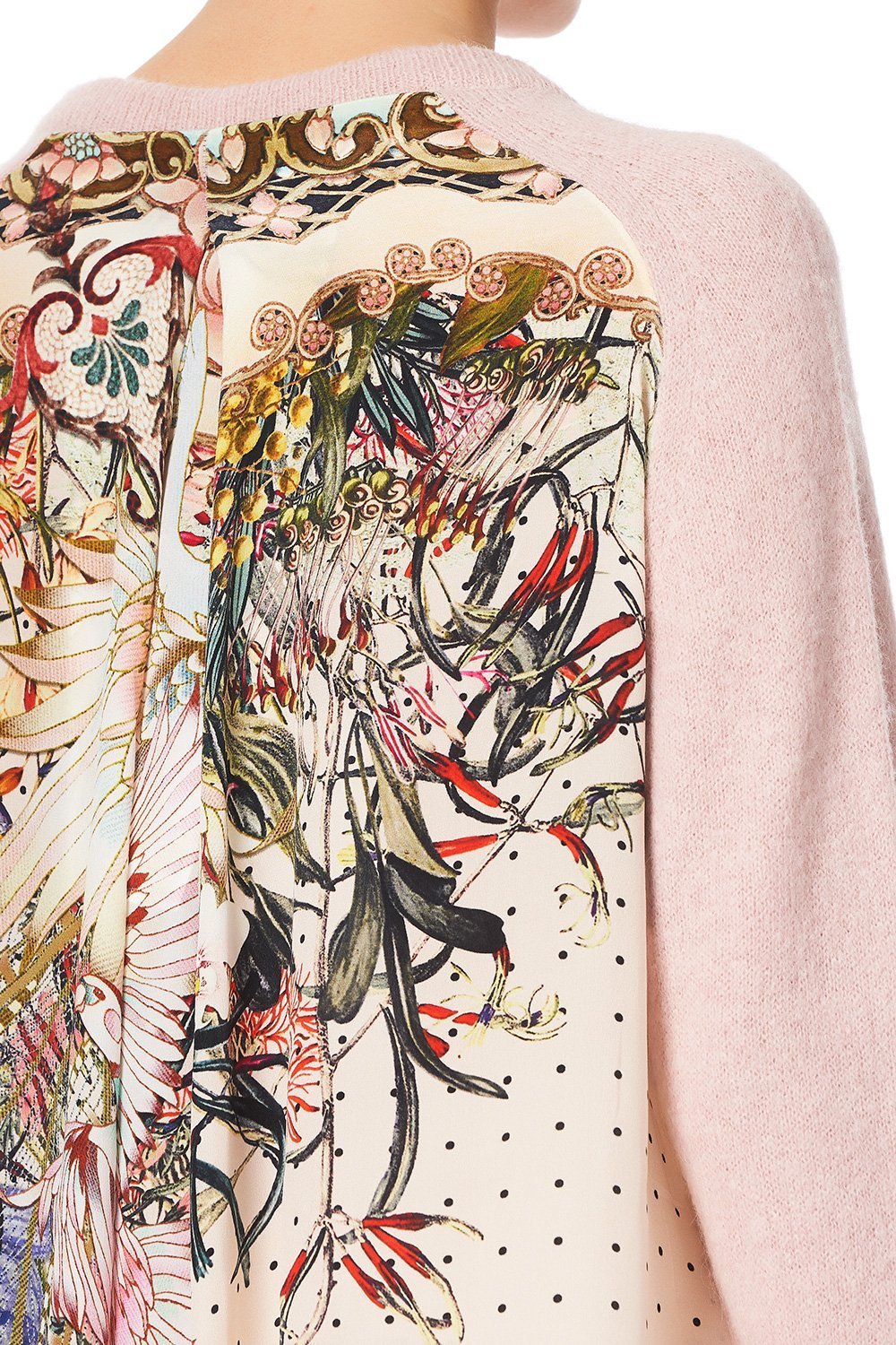 RAGLAN SLEEVE JUMPER WITH PRINT BACK KINDRED SKIES