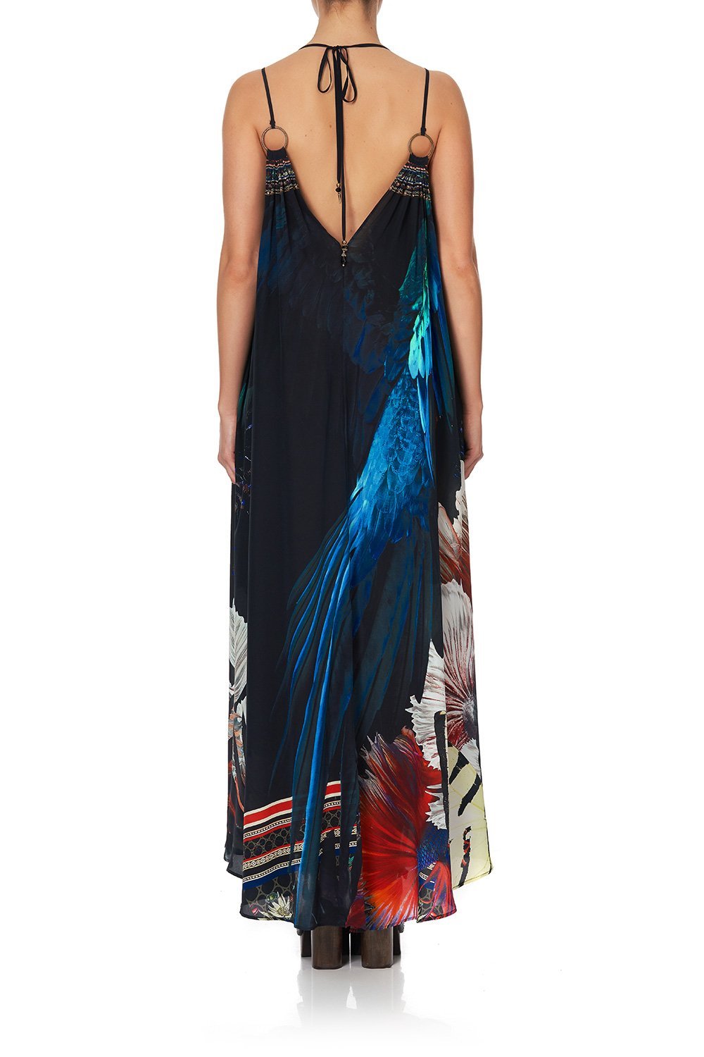 RING DETAIL STRAP DRESS NIGHT FLIGHT