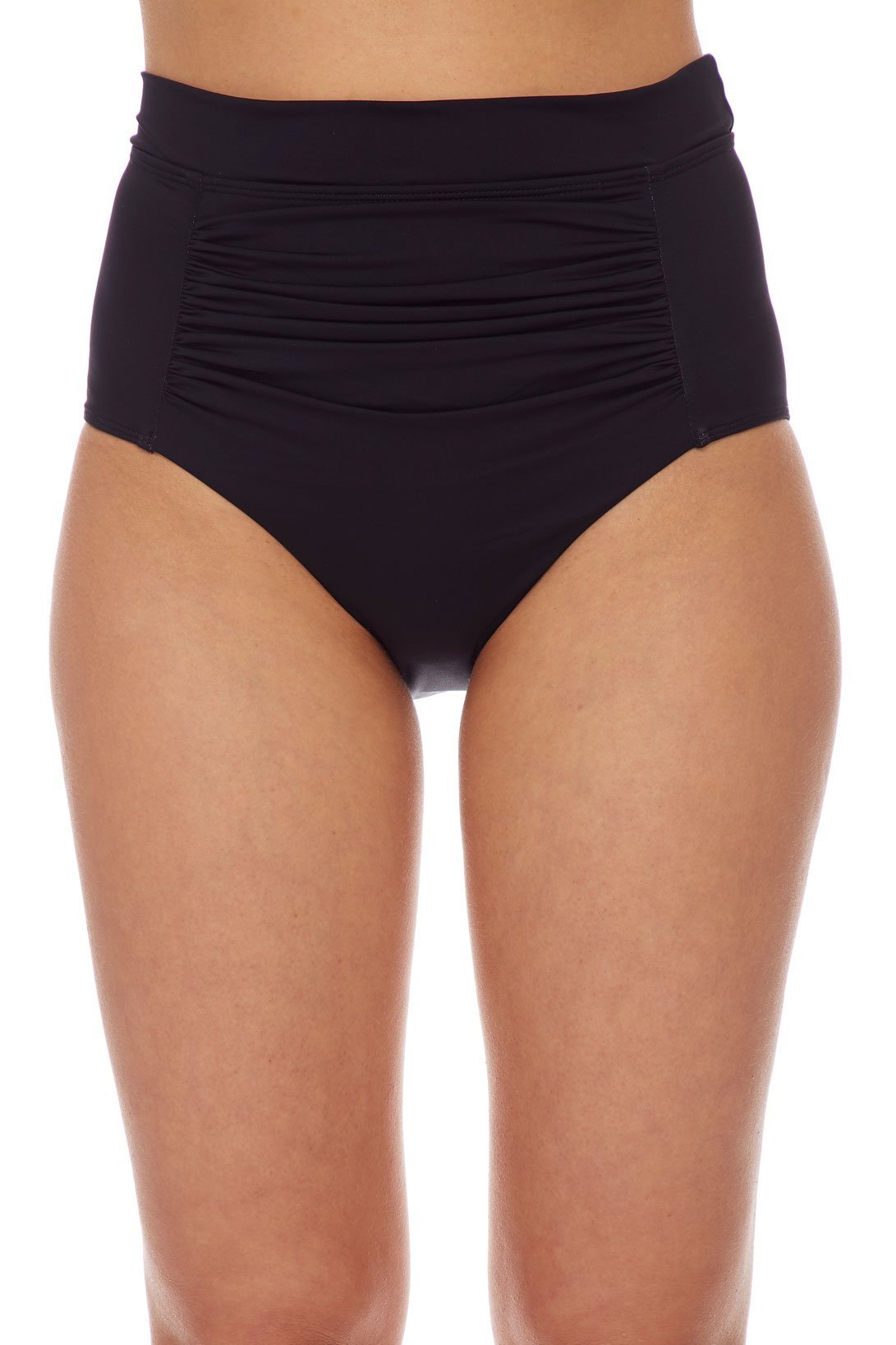 CAMILLA ROUCHED FRONT HIGH WAIST PANT BLACK