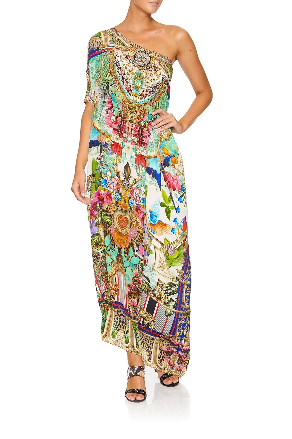 CAMILLA ROUND NECK KAFTAN CHAMPAGNE COAST