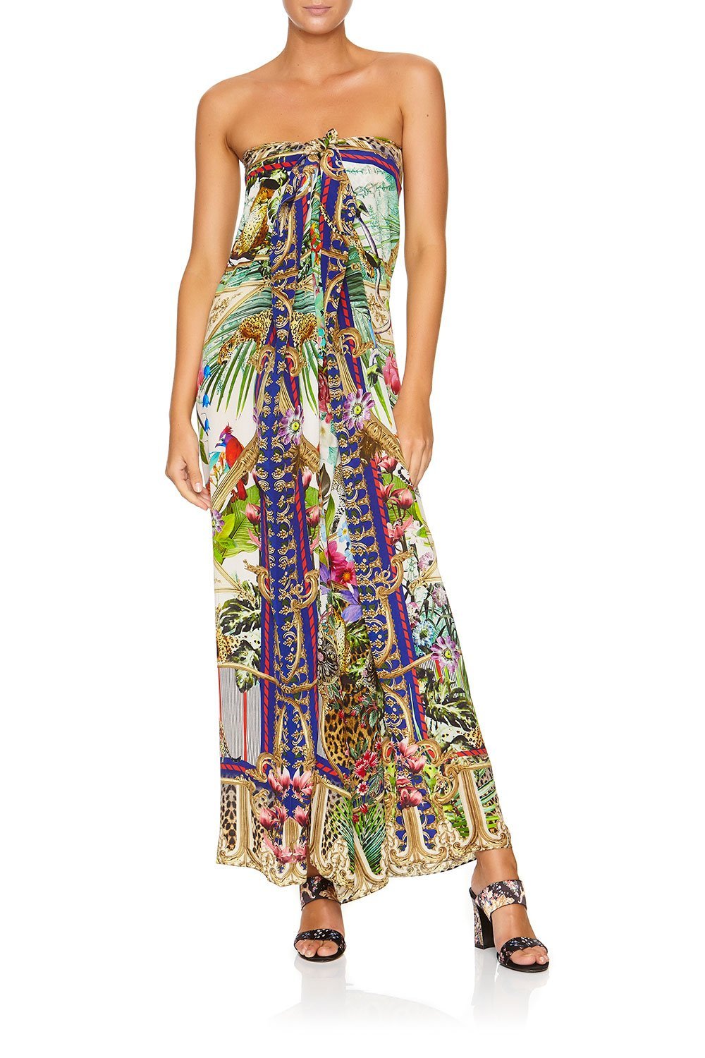 CAMILLA ROUND NECK KAFTAN CHAMPAGNE COAST