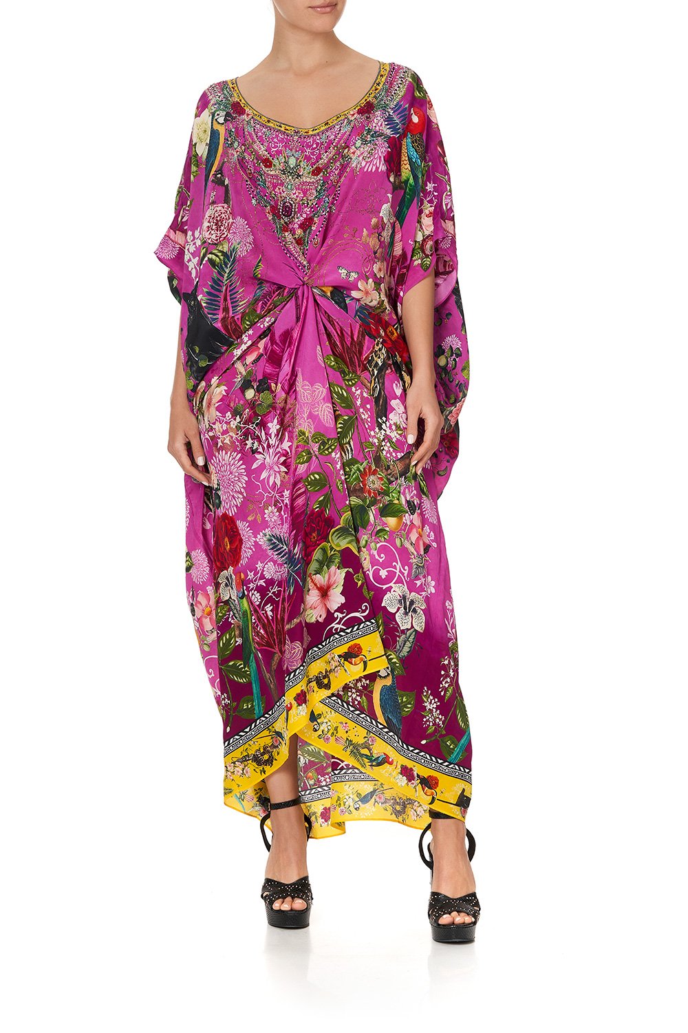 ROUND NECK KAFTAN JUNGLE LANGUAGE