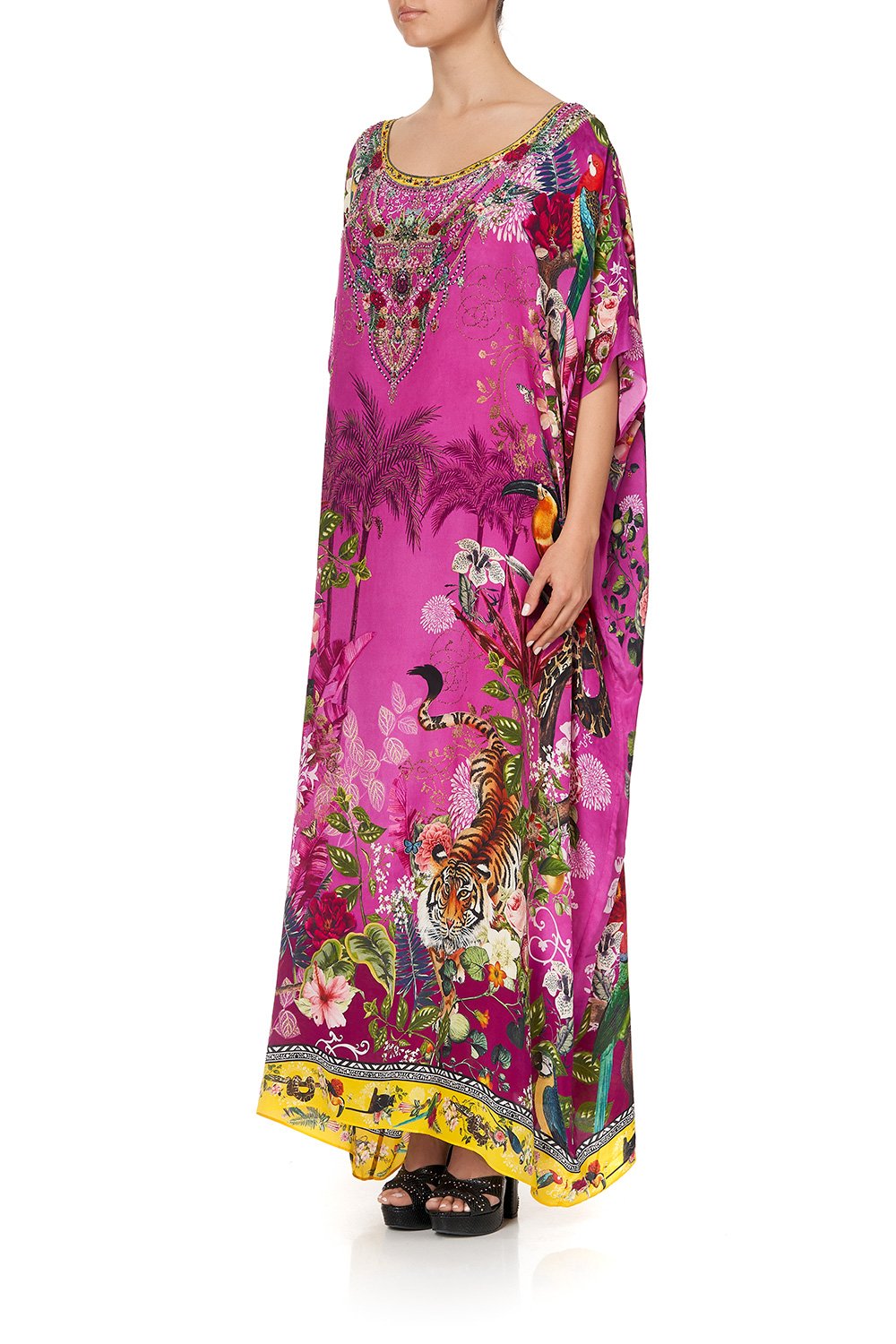 ROUND NECK KAFTAN JUNGLE LANGUAGE