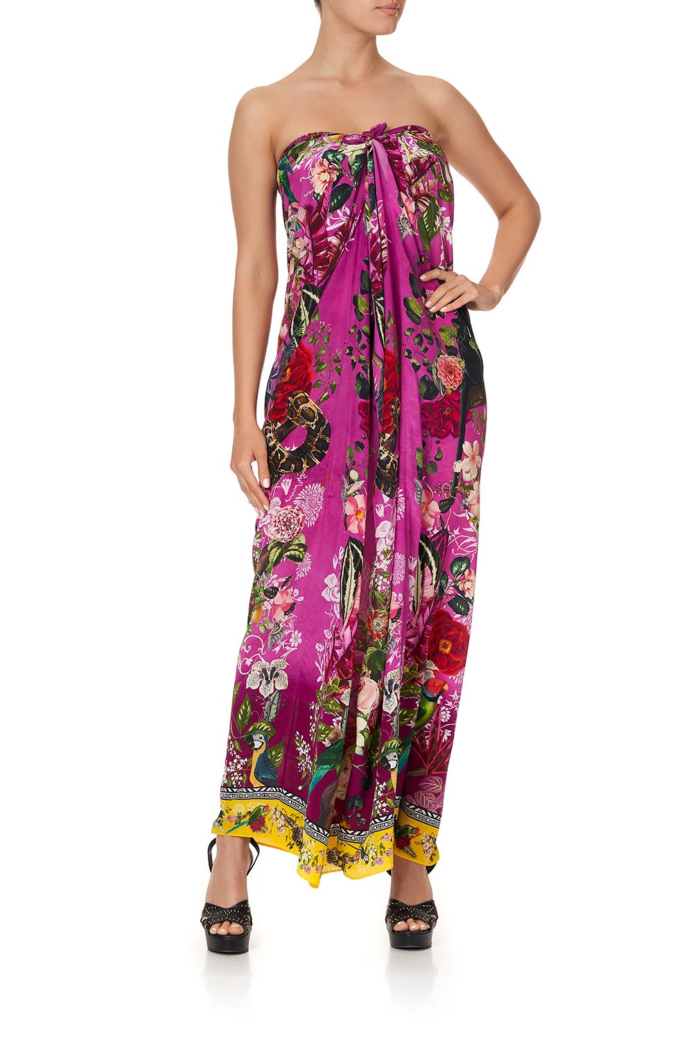 ROUND NECK KAFTAN JUNGLE LANGUAGE