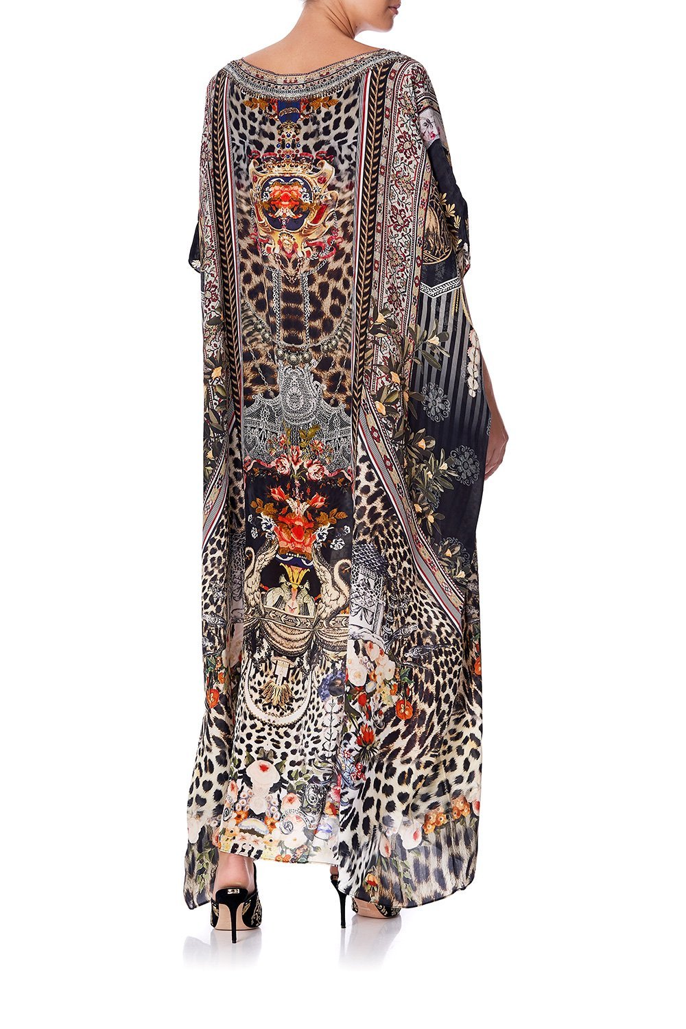 ROUND NECK KAFTAN MARAIS AT MIDNIGHT