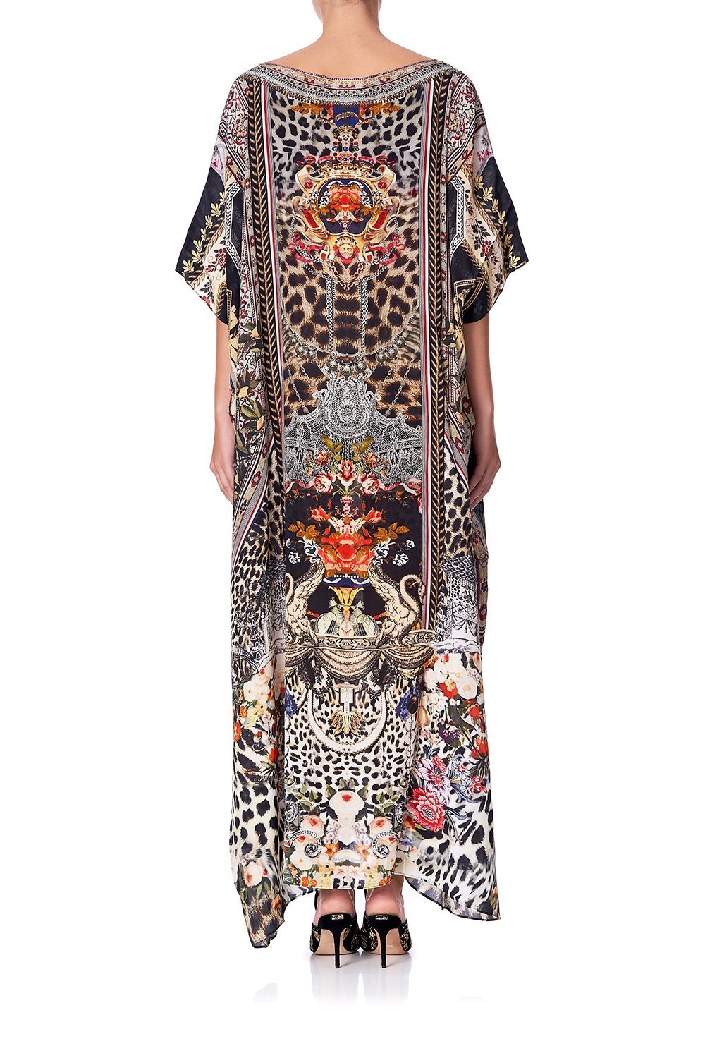 ROUND NECK KAFTAN MARAIS AT MIDNIGHT