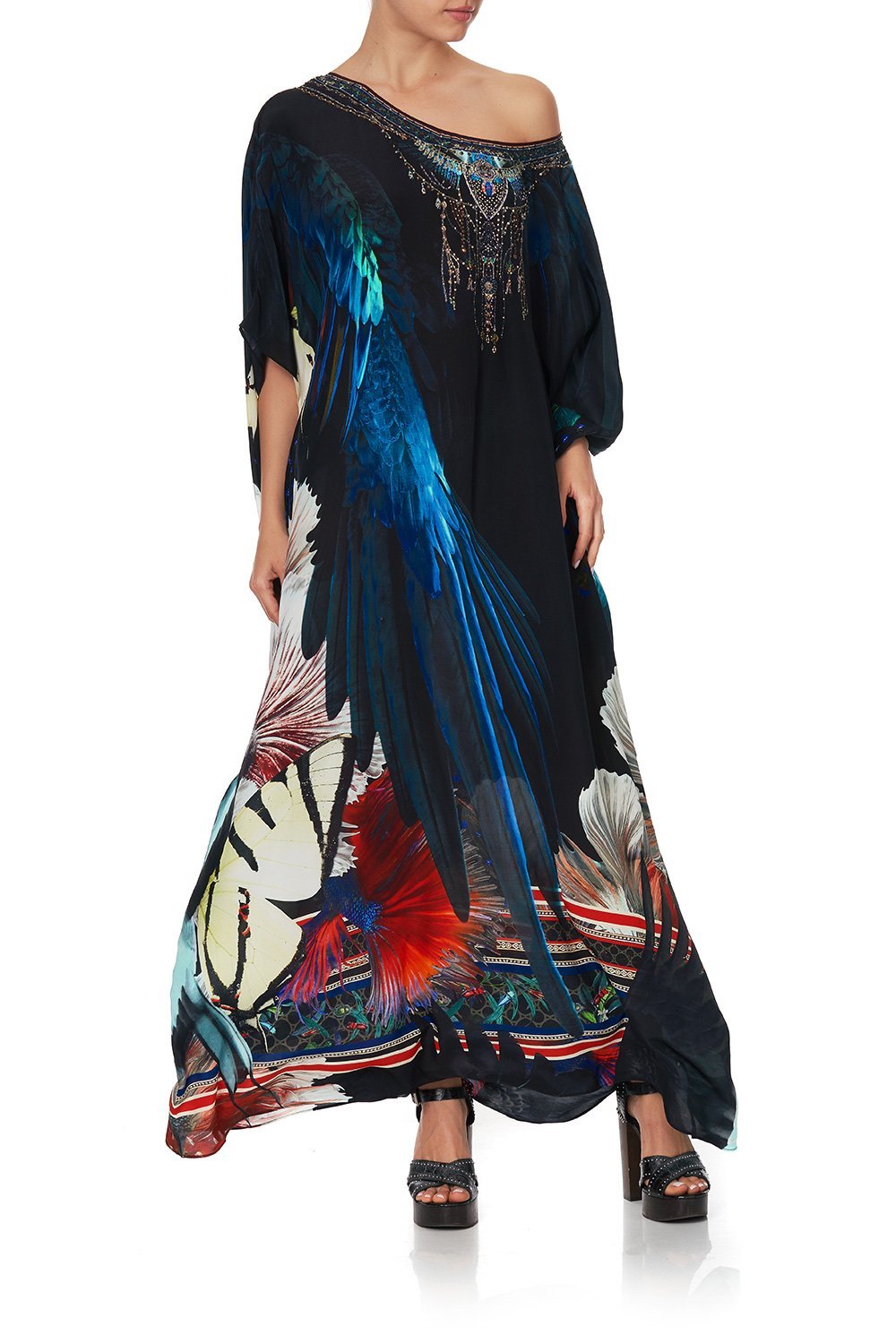 ROUND NECK KAFTAN NIGHT FLIGHT