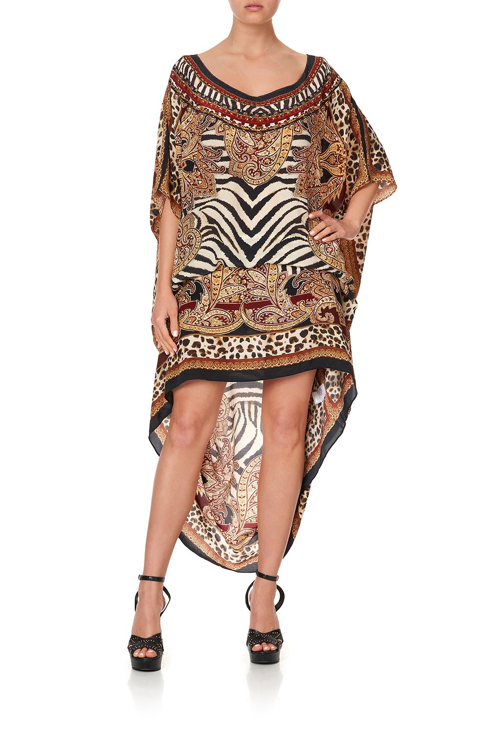ROUND NECK KAFTAN WILD FIRE