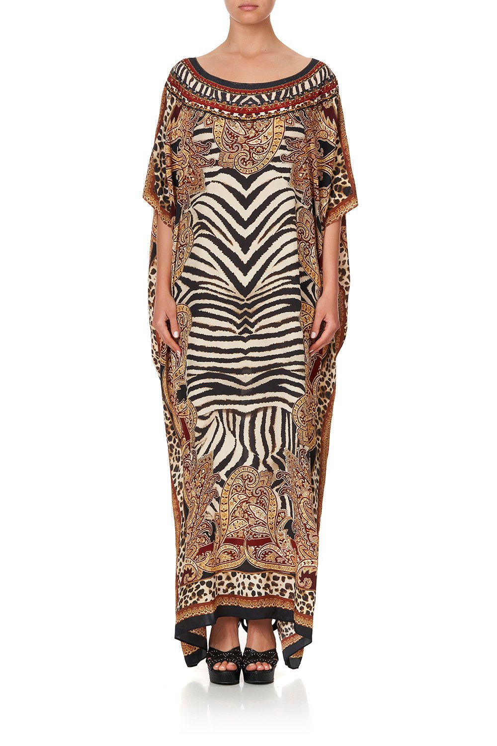 ROUND NECK KAFTAN WILD FIRE