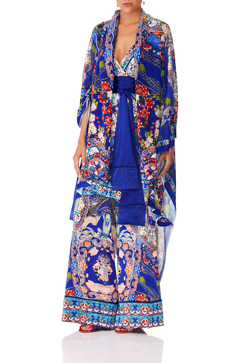 CAMILLA SATURN SISTER CAPE W SILK SCARF