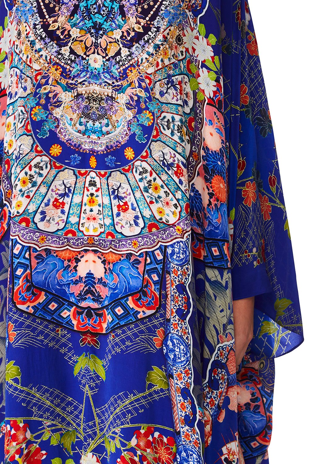 CAMILLA SATURN SISTER SPLIT FRONT & SLEEVE KAFTAN