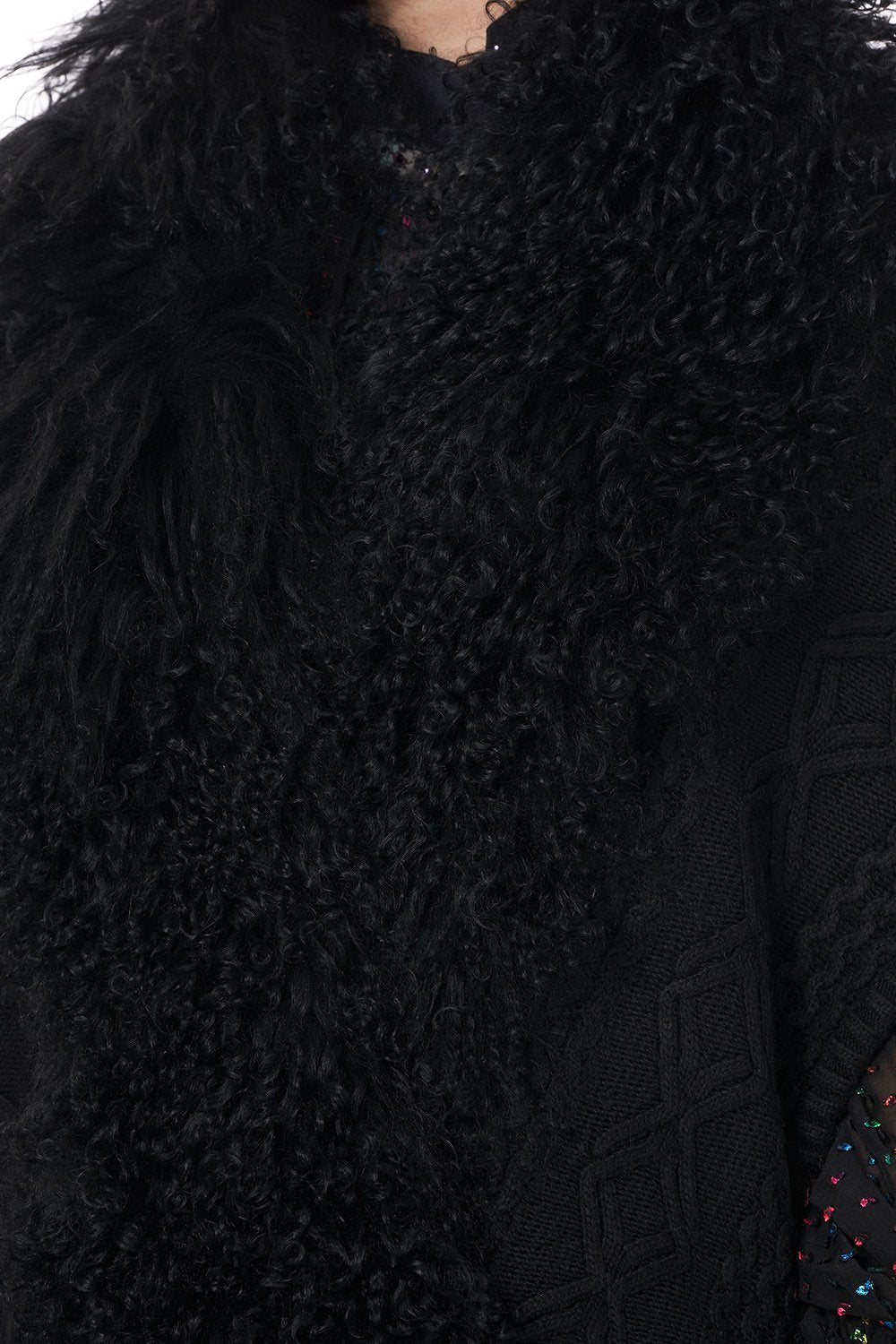 SHEARLING CAPE MIDNIGHT MOON HOUSE