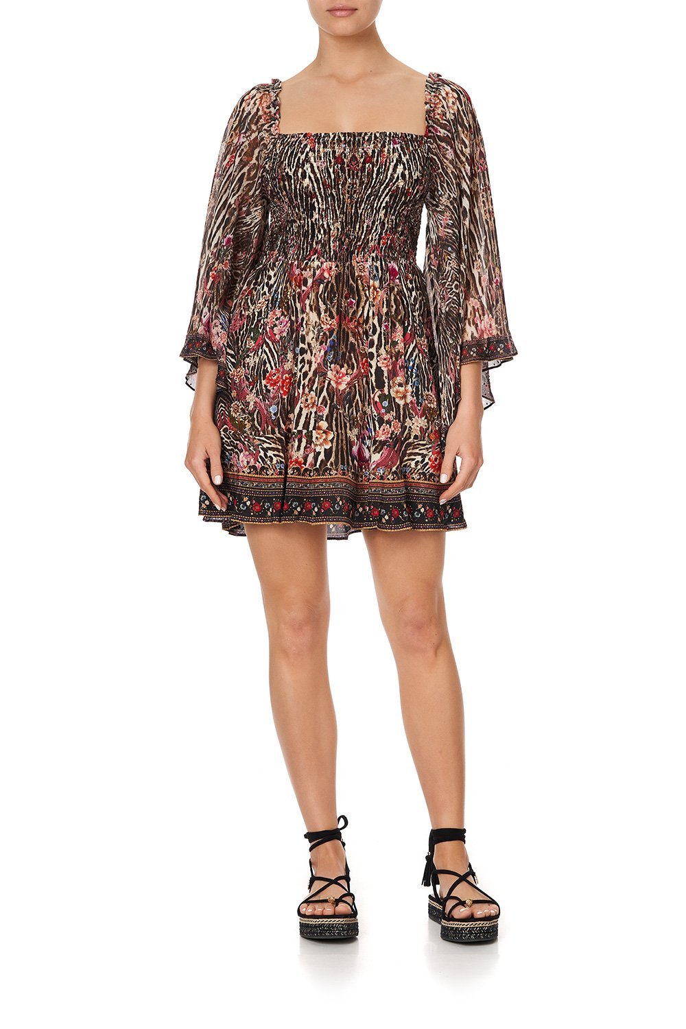 SHIRRED BODICE MINI DRESS LIV A LITTLE