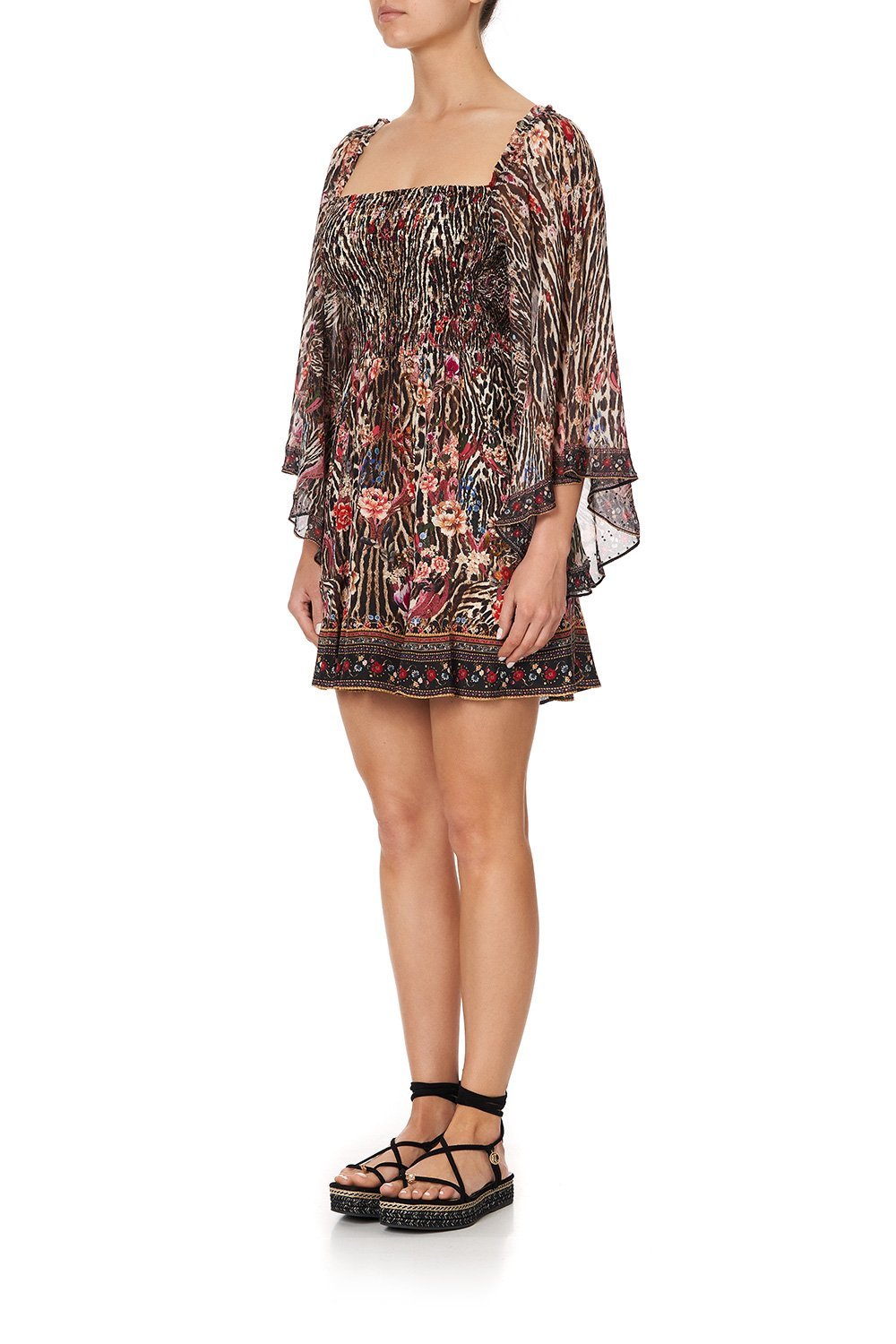 SHIRRED BODICE MINI DRESS LIV A LITTLE