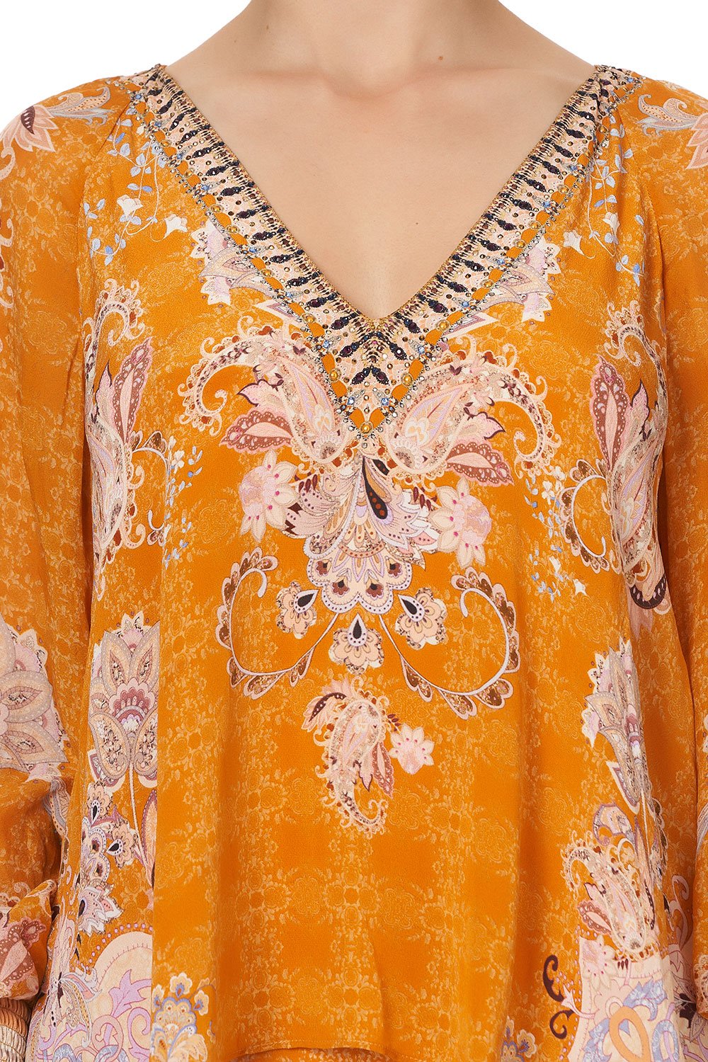 SHIRRED CUFF BLOUSE MARRAKESH MAIDEN