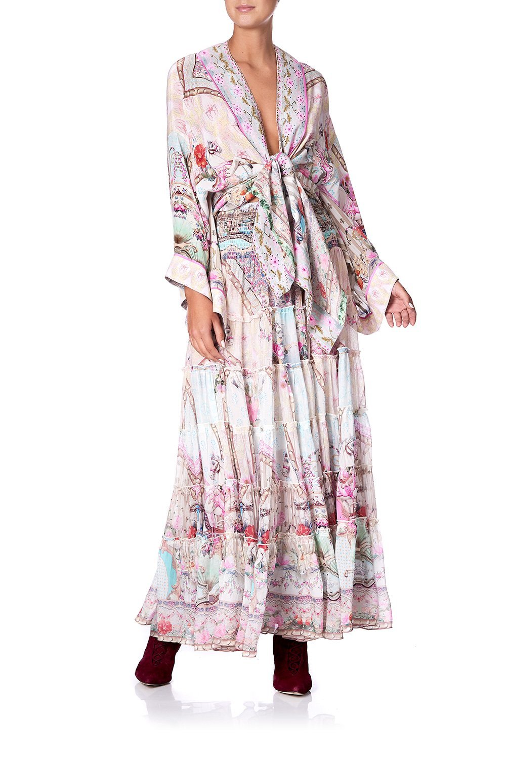 SHEER TIERED CIRCLE SKIRT CAROUSEL MADEMOISELLE