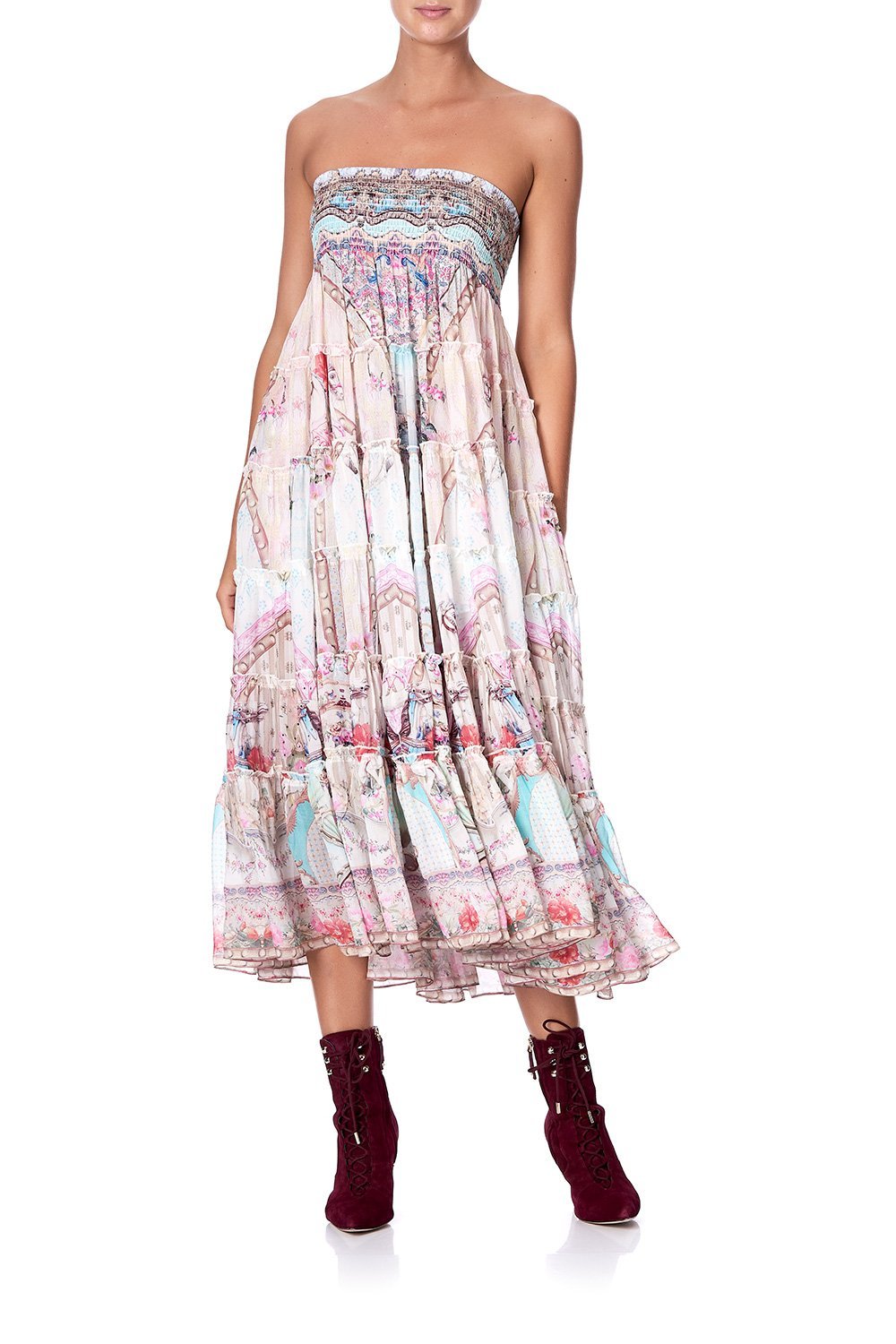 SHEER TIERED CIRCLE SKIRT CAROUSEL MADEMOISELLE