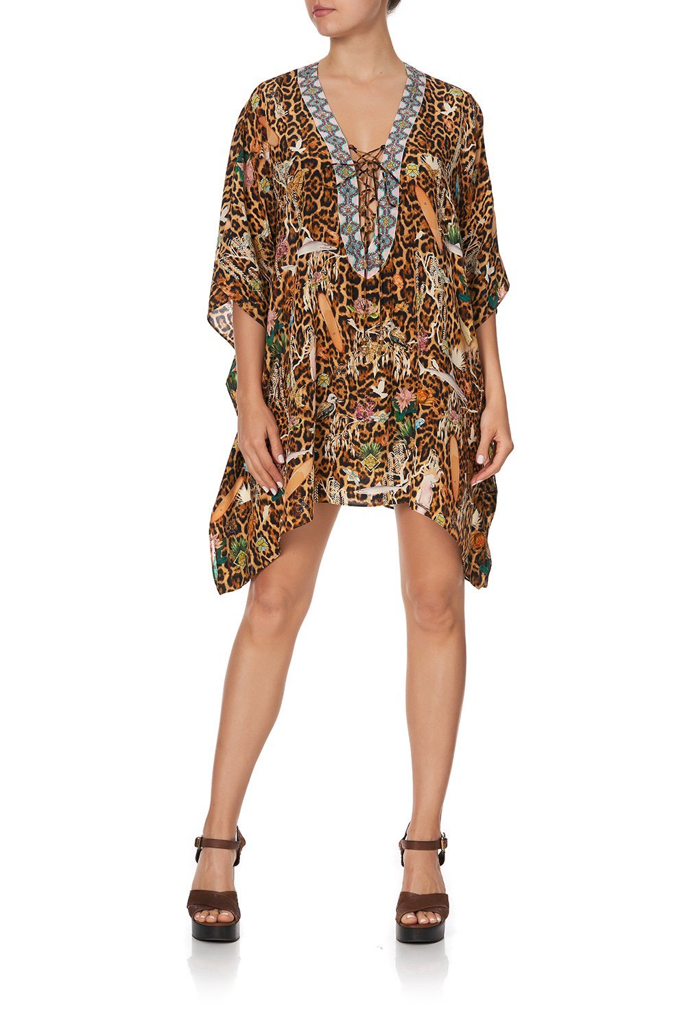 SHORT LACE UP KAFTAN FEUNA ELECTRO
