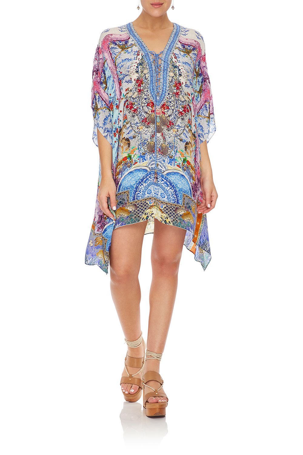 CAMILLA SHORT LACE UP KAFTAN GEISHA GATEWAYS