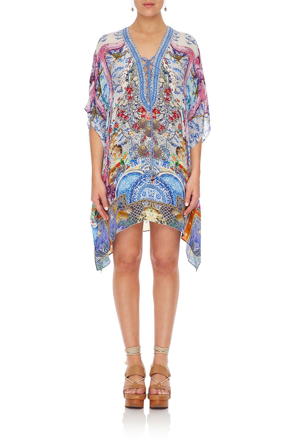 CAMILLA SHORT LACE UP KAFTAN GEISHA GATEWAYS