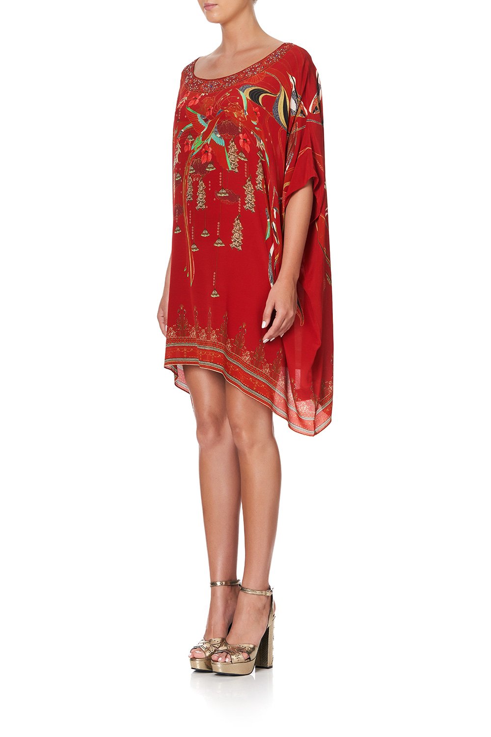 SHORT ROUND NECK KAFTAN FORBIDDEN FRUIT