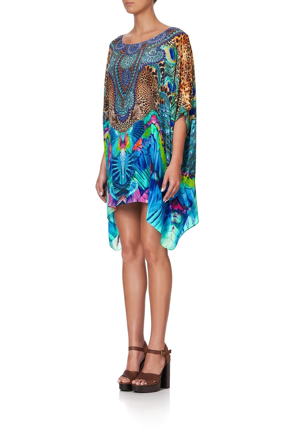 SHORT ROUND NECK KAFTAN MOTHER XANADU