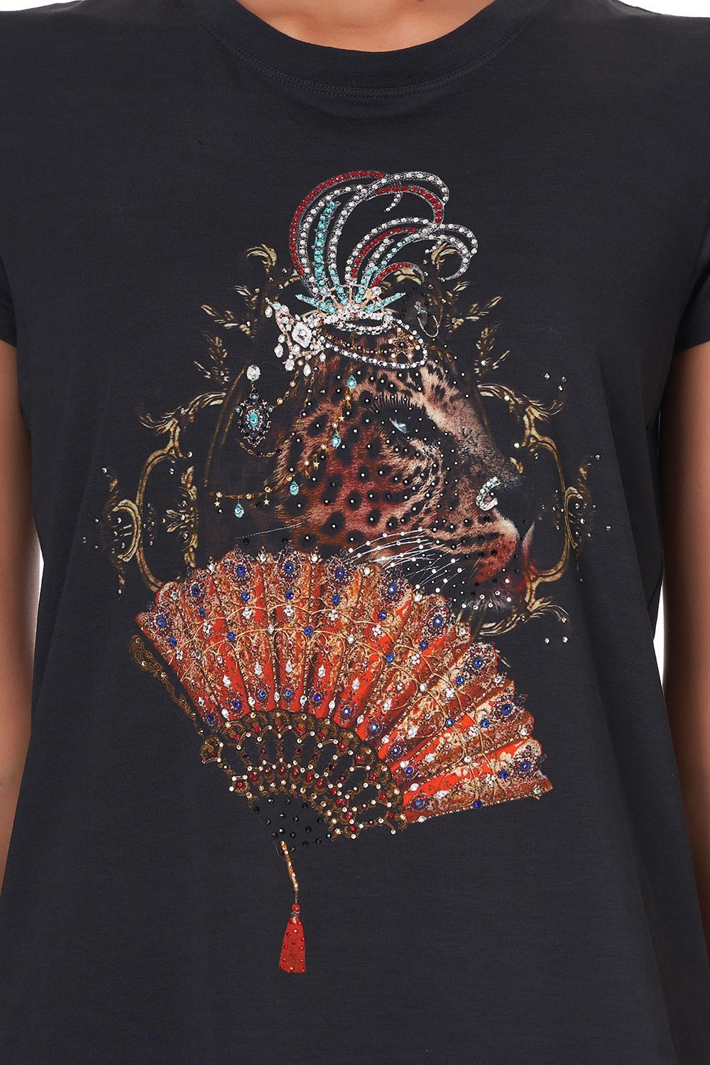 SLIM FIT ROUND NECK T-SHIRT CAMEOS CAN CAN