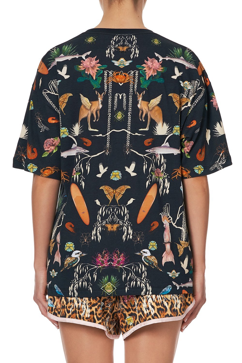 SLIM FIT ROUND NECK T-SHIRT FEUNA ELECTRO