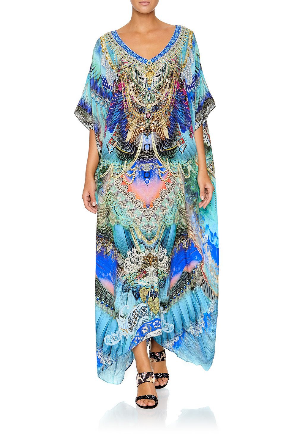 CAMILLA SLIM LINE V NECK KAFTAN FREEDOM FLIGHT