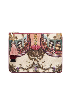 SMALL CANVAS CLUTCH VIOLET CITY