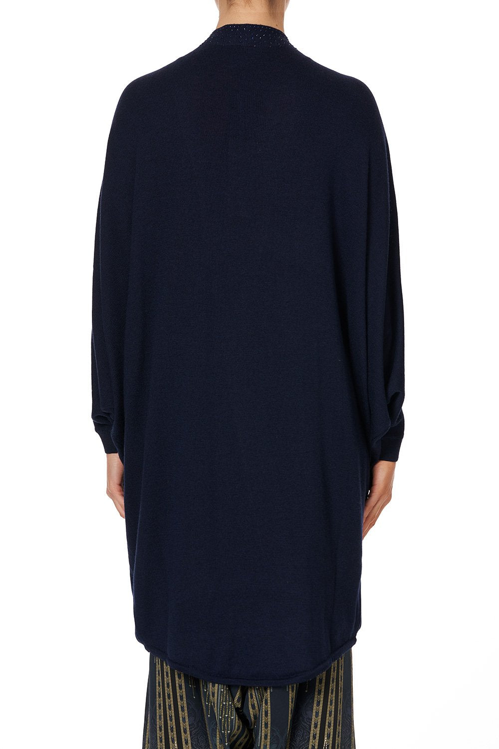 SOFT KNIT PONCHO WITH CRYSTALS GREAT SCOTT