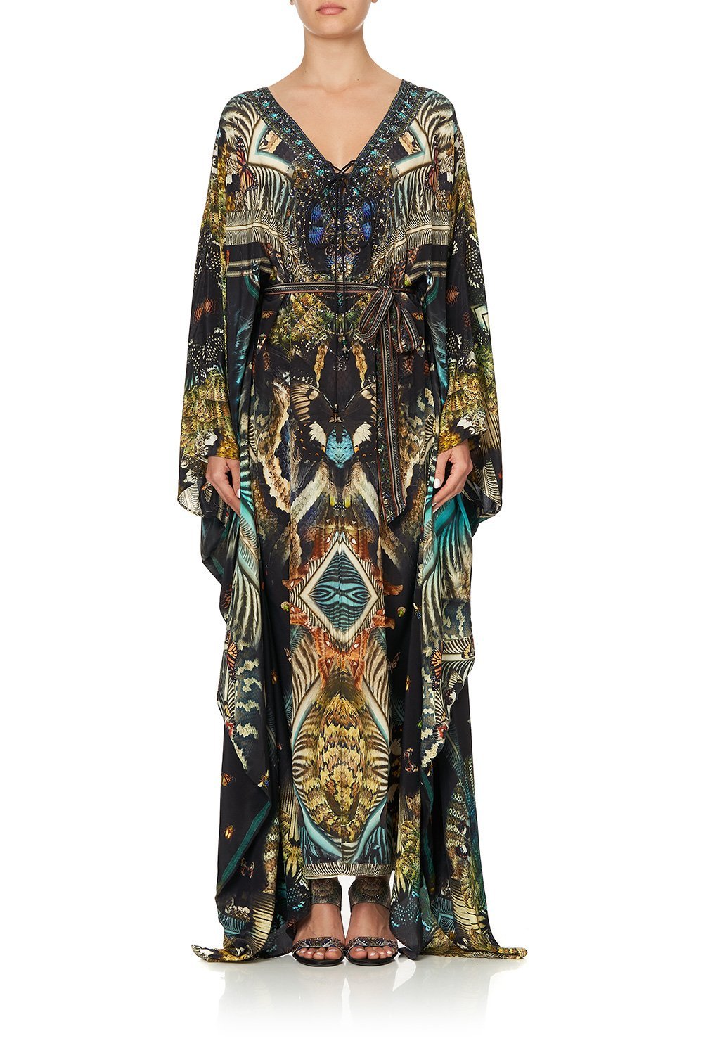 SPLIT HEM LACE UP KAFTAN MATERNAL INSTINCT