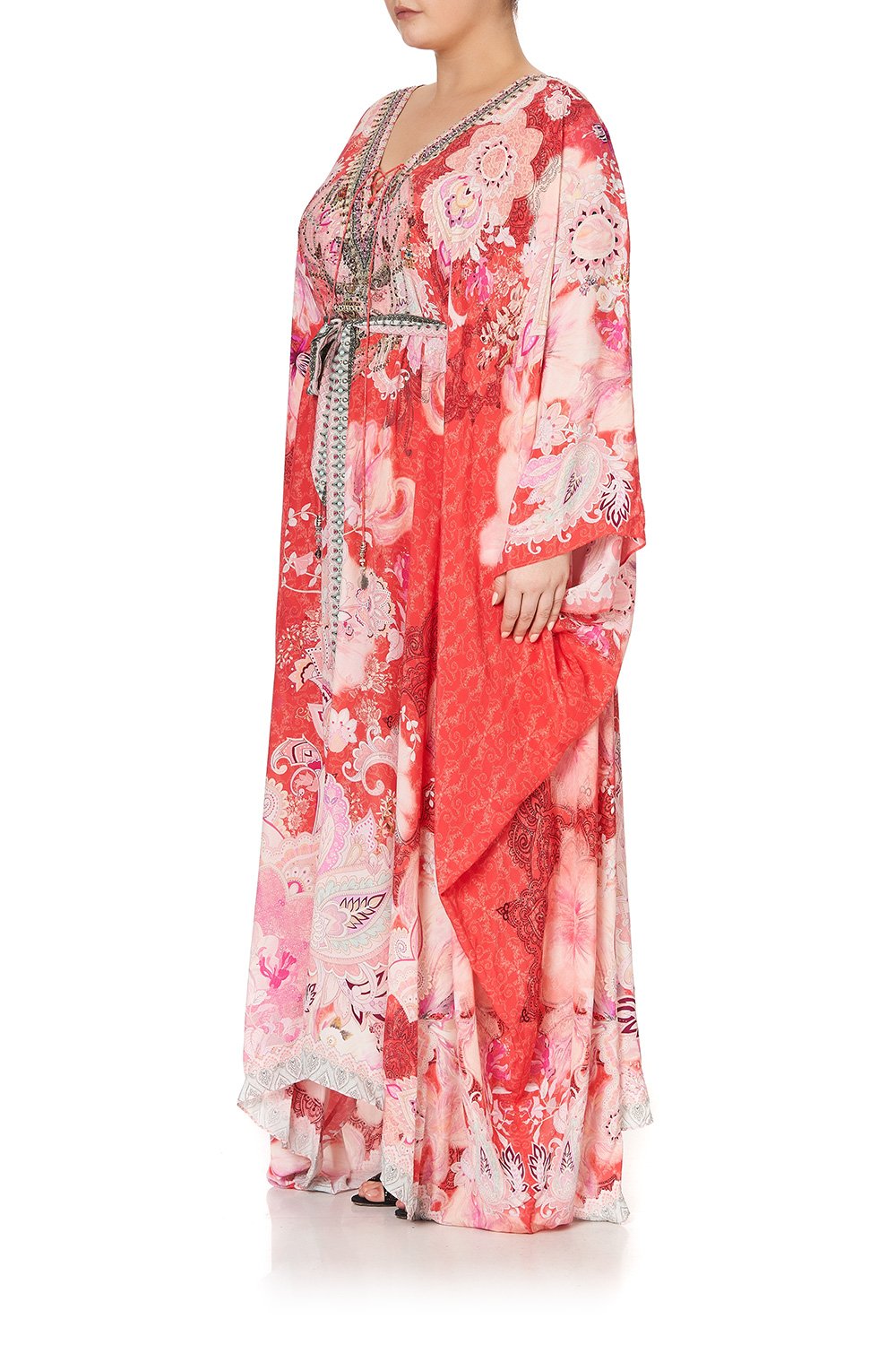 SPLIT HEM LACE UP KAFTAN PALACE MUSE