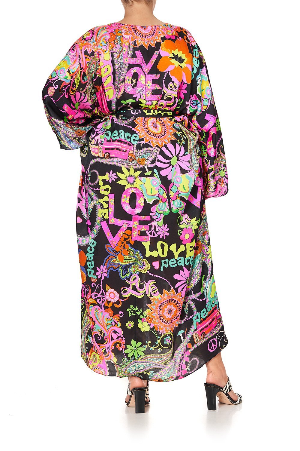 SPLIT HEM LACE UP KAFTAN PEACE LOVE AND HAIR