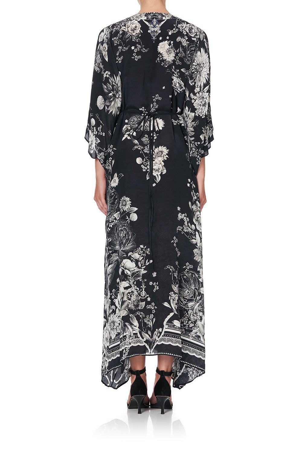 SPLIT SLEEVE KAFTAN WITH HARDWARE MOONSHINE BLOOM