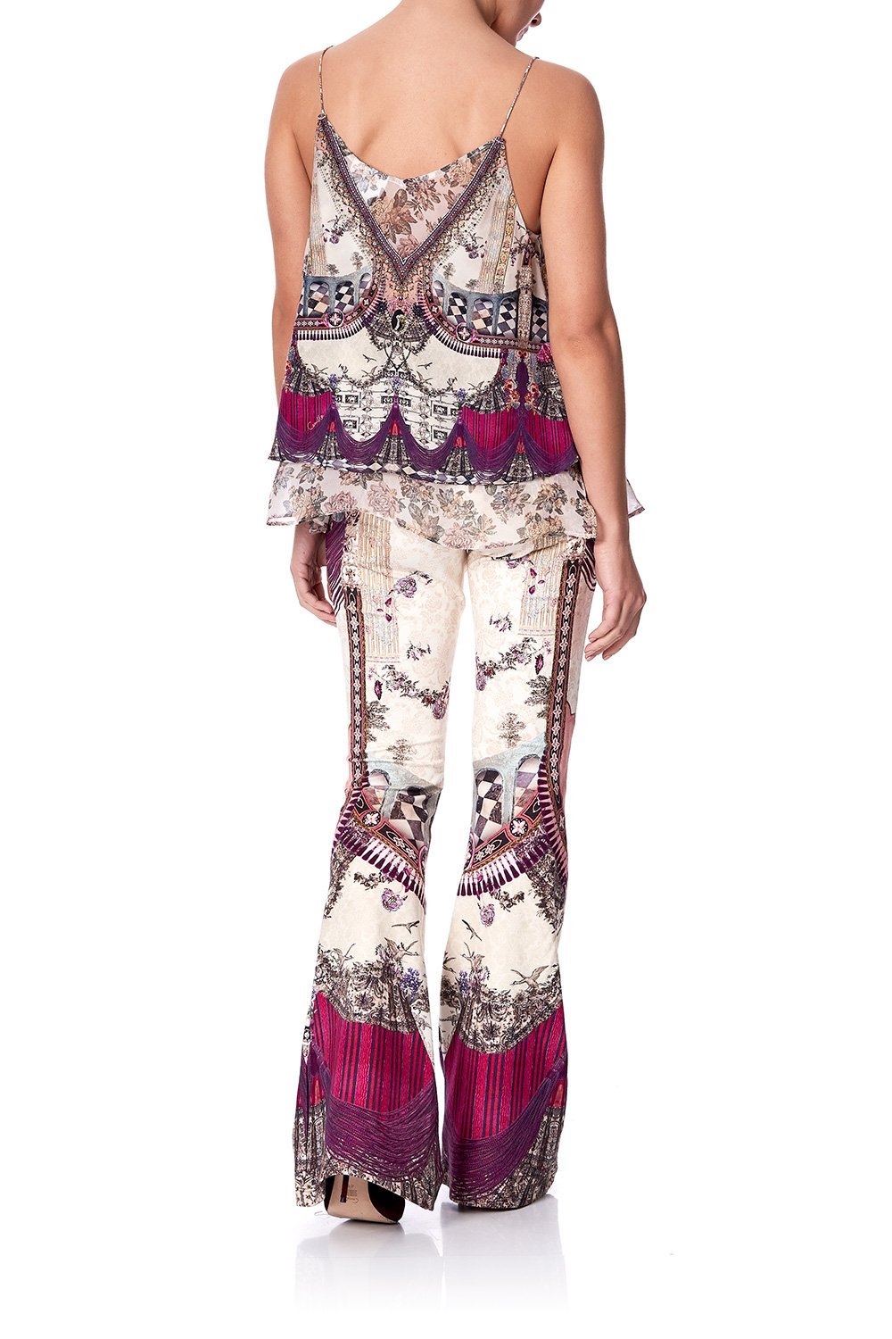 HIGH WAISTED FLARED TROUSER VIOLET CITY