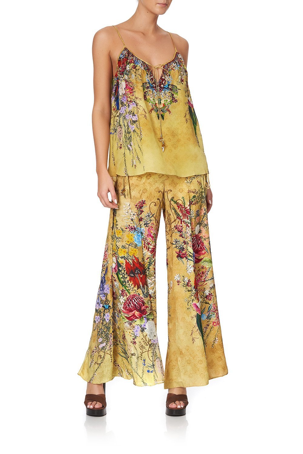 STRAP TOP WITH TIE FRONT DETAIL AMONG THE GUMTREES