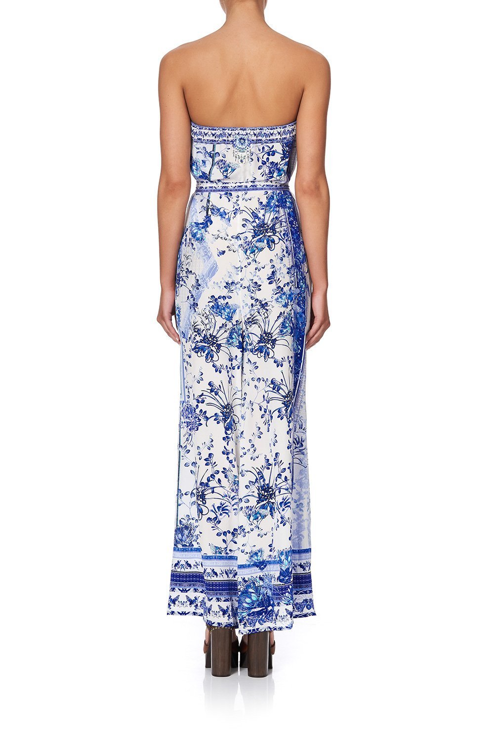 STRAPLESS JUMPSUIT WITH D RING BELT CARDS FROM THE COAST