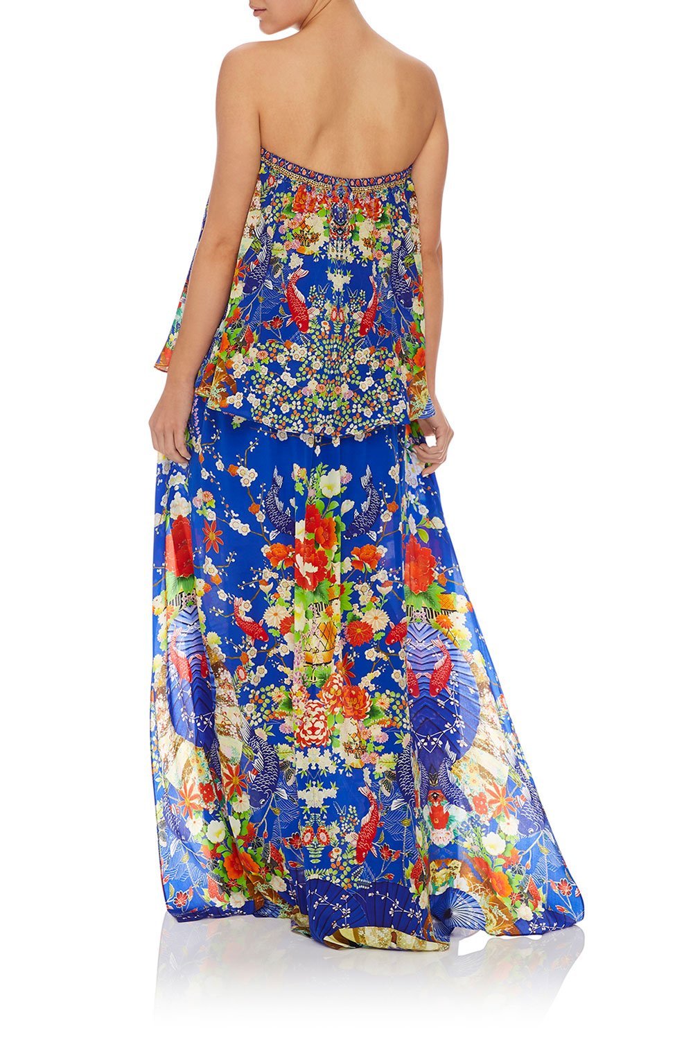 CAMILLA STRAPLESS TUBE TOP PLAYING KOI