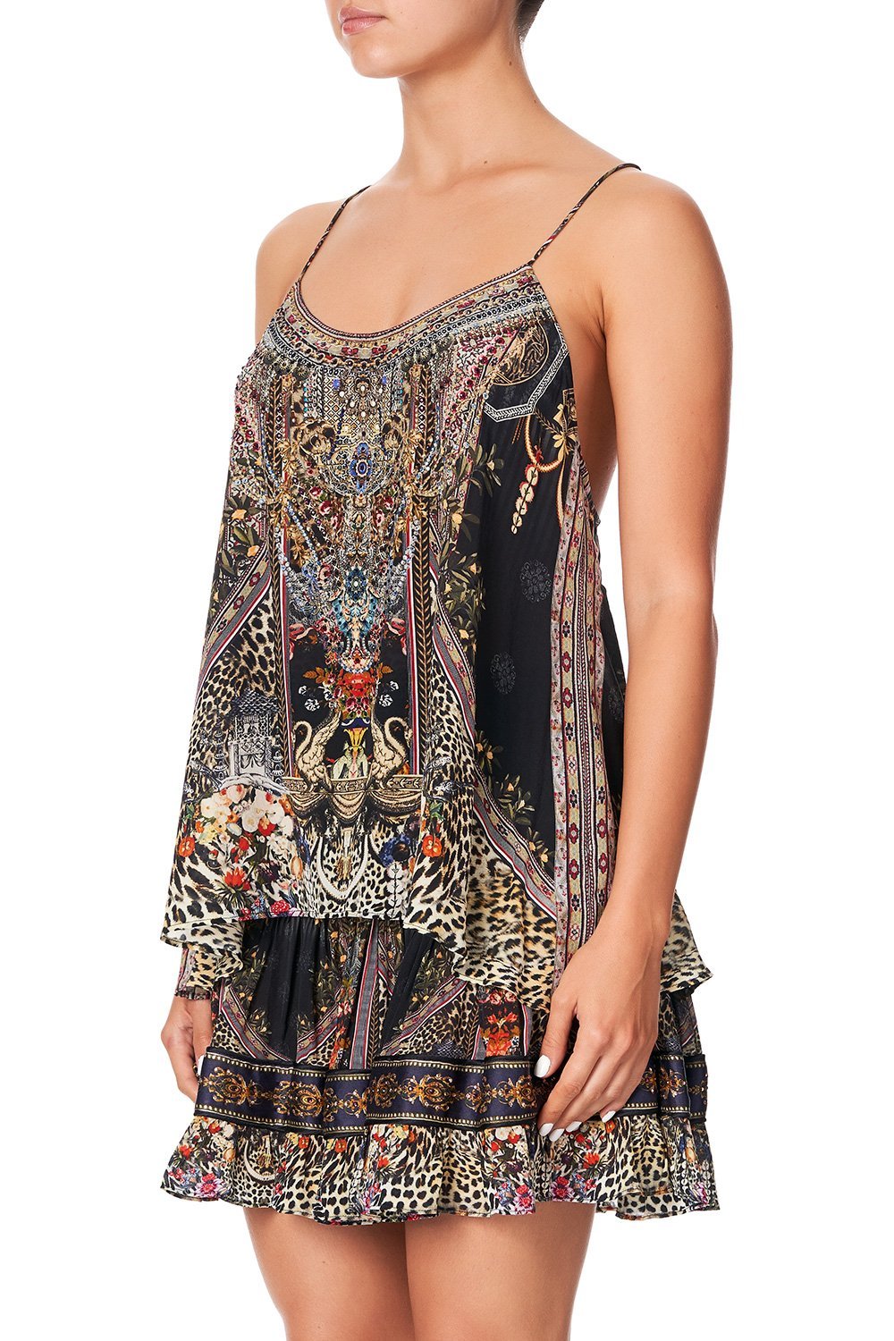 CAMILLA T BACK SHOESTRING TOP MARAIS AT MIDNIGHT