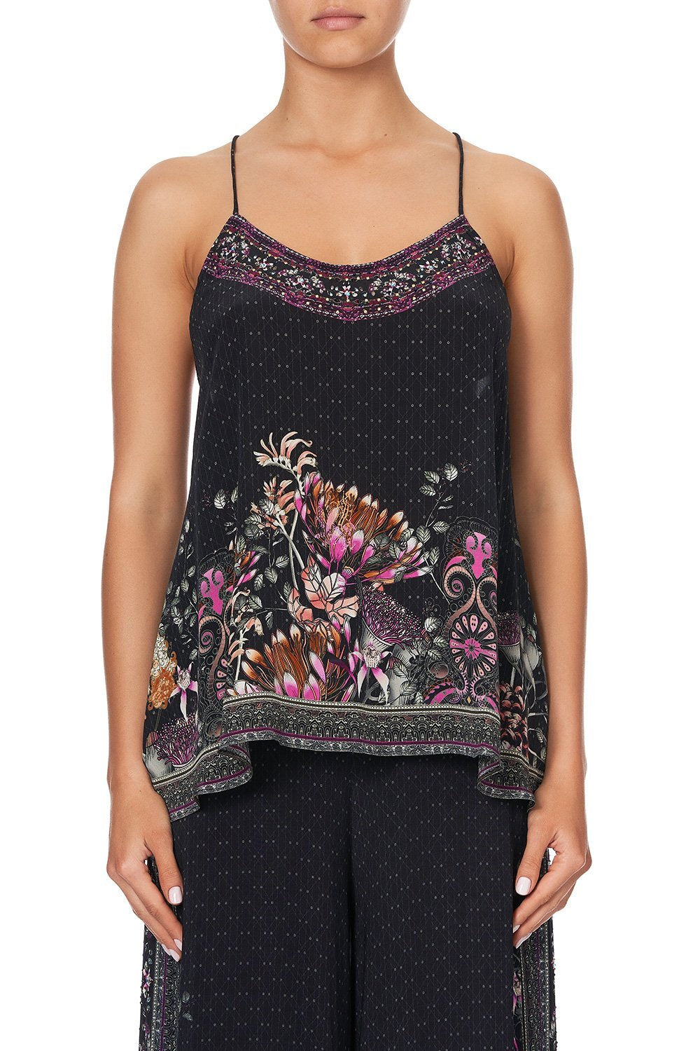 T BACK SHOESTRING TOP RESTLESS NIGHTS