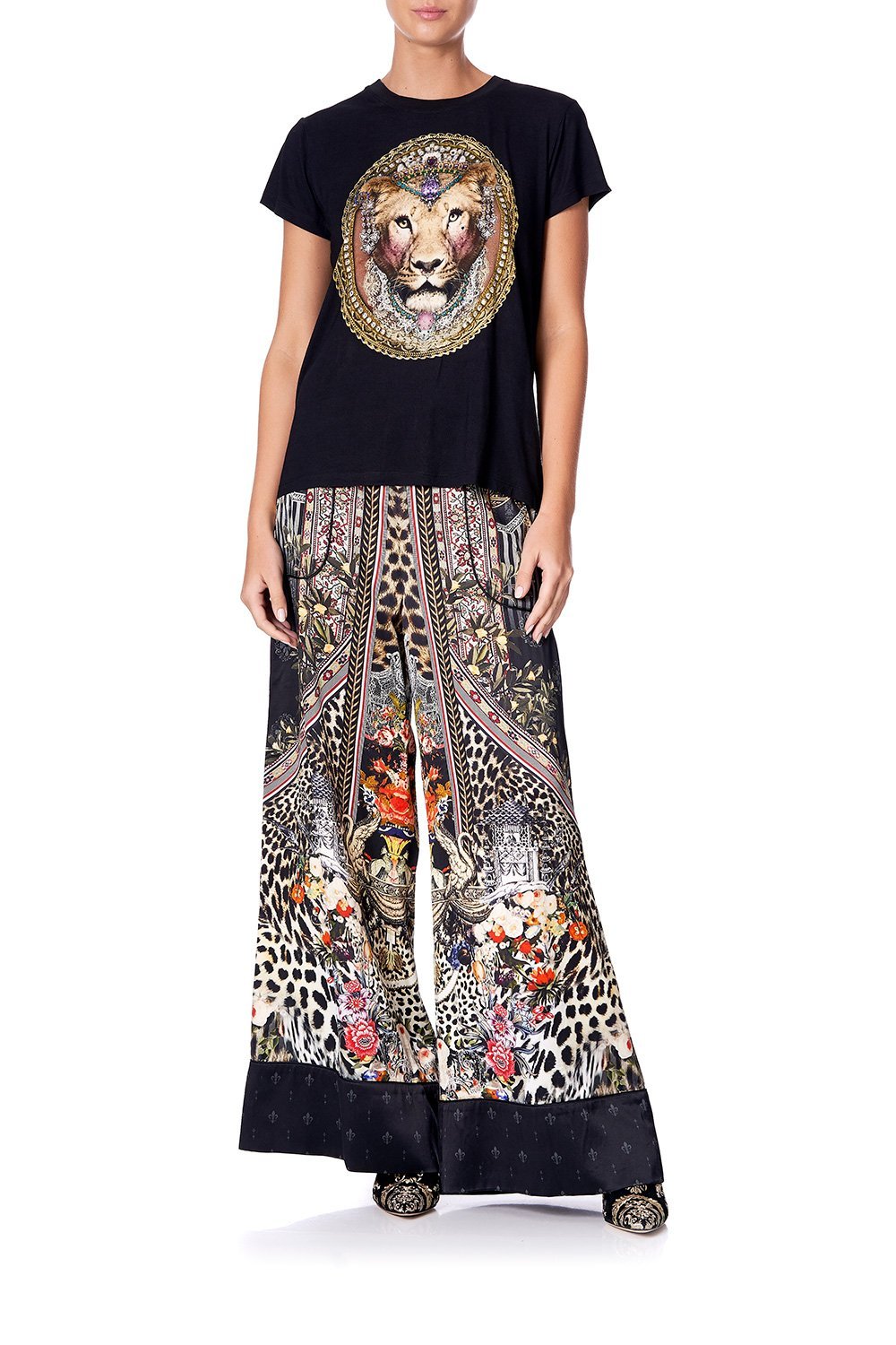 SLIM FIT  ROUND NECK T-SHIRT MARAIS AT MIDNIGHT