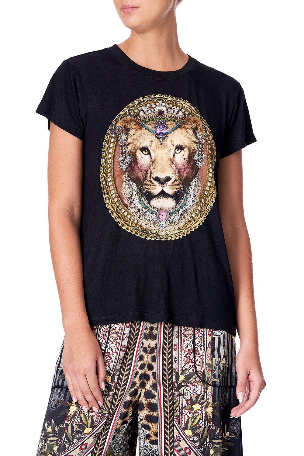 SLIM FIT  ROUND NECK T-SHIRT MARAIS AT MIDNIGHT